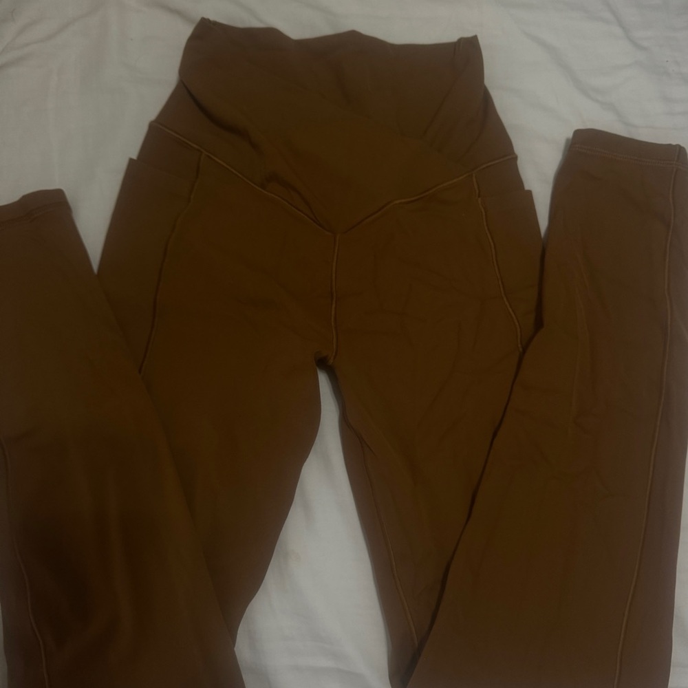 aerie brown offline leggings